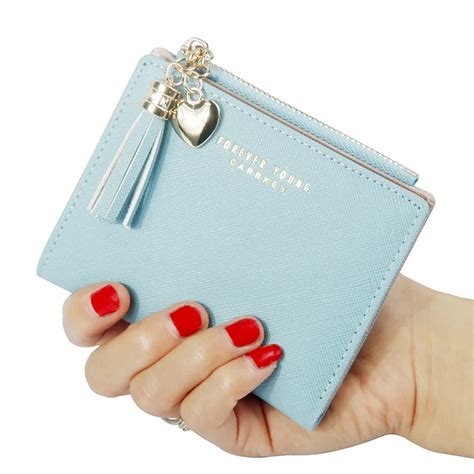 luxury brand cute mini wallet ladies short leather wallets womens