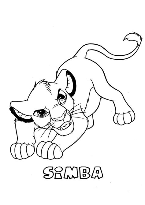 simba  lion king coloring page