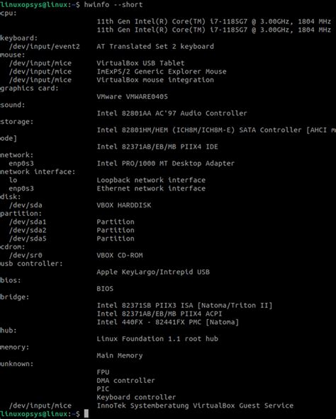 Commands To Get Hardware Info In Linux