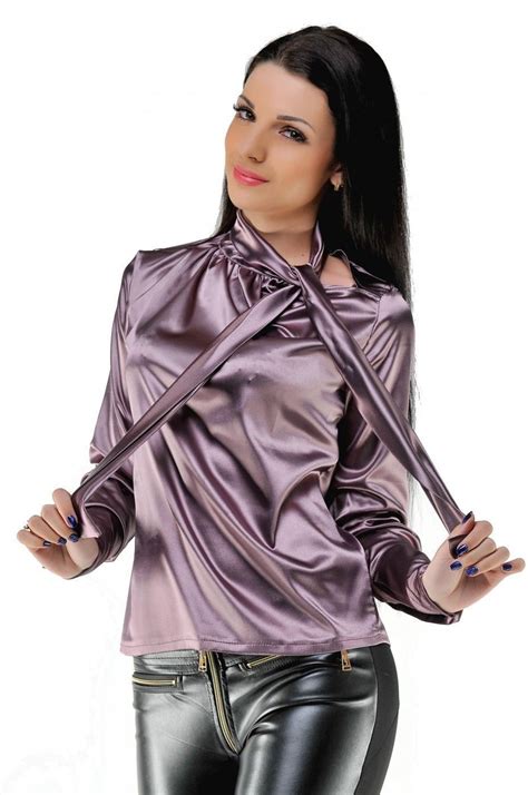 Pin By Carlton Singleton On Projects To Try Satin Blouses Shiny