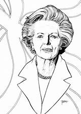 Margaret Thatcher sketch template
