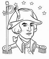 Washington George Coloring Pages War Revolutionary Drawing General During Kids Color Getdrawings sketch template