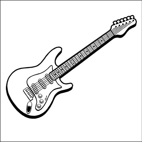 printable coloring page   kids page  guitar easy