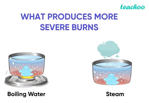 produces  severe burns boiling water  steam teachoo