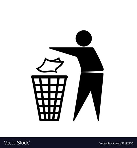 trash icon dispose trash logo royalty  vector image