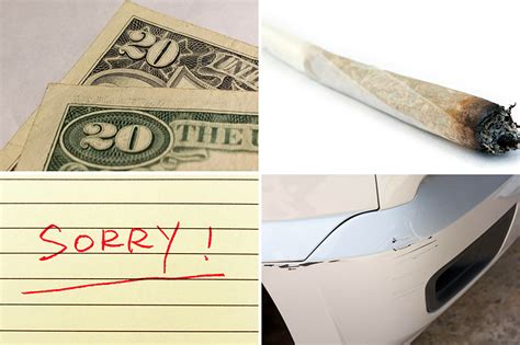 a scratch on a car is worth 40 half a joint and an apology note