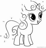 Coloring Dot Pony Little Sweetie Belle Pages sketch template