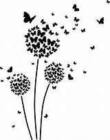 Butterfly Dandelion Cameo Schmetterling Plotten Plotter Schablonen Pusteblume Mit Pusteblumen Löwenzahn Schablone Weiss Plotterdatei Silhouetten Diente Datei Vektor Plottervorlagen Pissenlit sketch template