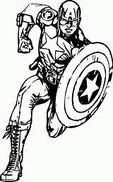Captain Ausmalbilder Clipartmag Capitan Fortnite Coloringhome Spiderman Endgame Superhero Super Mytopkid sketch template