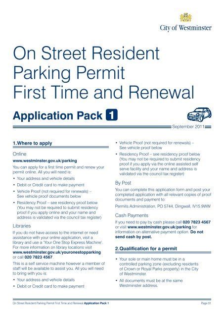street resident parking permit  time  renewal