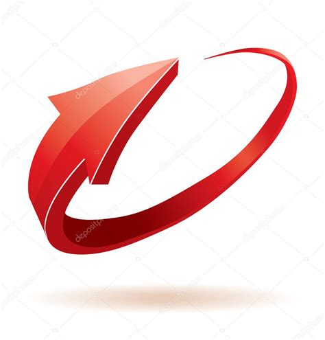 3d Red Glossy Arrow — Stock Vector © Jakegfx 2285878
