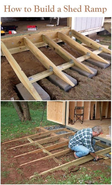 build  shed ramp    storage shed