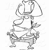 Cowboy Cartoon Drawing Draw Easy Bad Coloring Guns Vector Drawings Outlined Ready His Disney Leishman Ron Getdrawings Royalty Paintingvalley sketch template