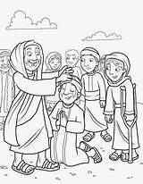 Jesus Heals Coloring Lepers Pages Leper Healing Para School Sunday Sick Leprosos La Ten Bible Craft Clipart Colouring Man Kids sketch template