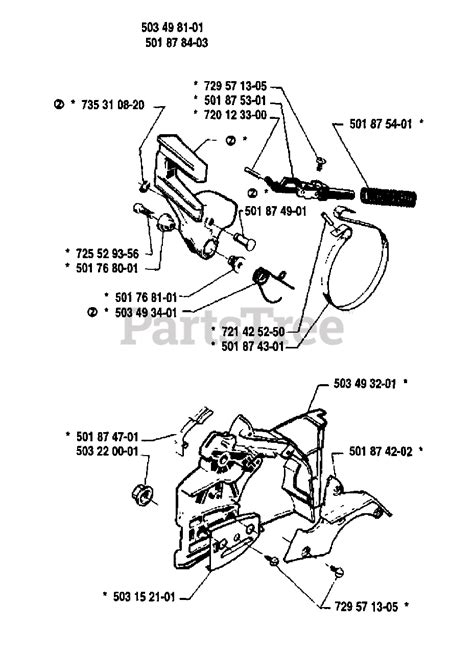 husqvarna  husqvarna chainsaw   chain brake assembly parts lookup  diagrams