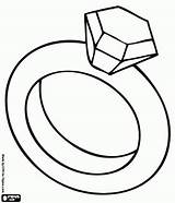 Ring Coloring Diamond Pages Clipart sketch template
