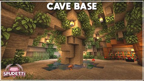 minecraft   build  cave base tutorial  youtube