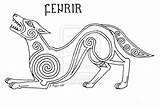 Fenrir Norse Pattern Usni Ari Vikingo Relacionada Escudo Vikingos Celtas sketch template