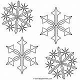 Coloring Snowflakes Christmas Snowflake Winter Pages Printable Bigactivities Do Print Snow sketch template