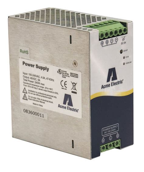 acme electric     ac single dc power supply adms grainger