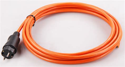 aansluitsnoer hbq  pur mm  oranje elektrostores