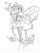 Coloring Pages Fairy Amy Brown Elf Colouring Adult Strange Magic Fantasy Mythical Printable Elves Fae Book Books Faries Wings Mystical sketch template