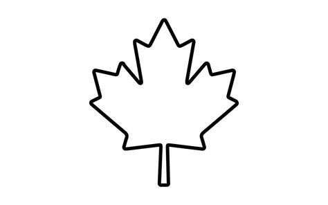 canadian maple leaf coloring page mewarnai clipart  maple