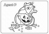 Coloring Platypus Perry Halloween Pages Agent Whatsapp Tweet Email sketch template