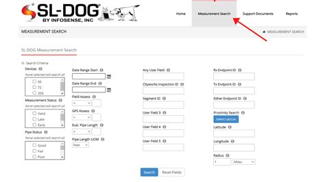 measurement search page sl dog users manual