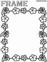 Coloring Frame Pages Print Sheet Flowers Popular sketch template