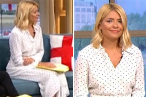 itv this morning holly willoughby flaunts legs in topshop polka dot