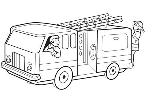 printable fire truck coloring pages  kids