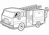 Fire Truck Coloring Pages Kids Printable sketch template