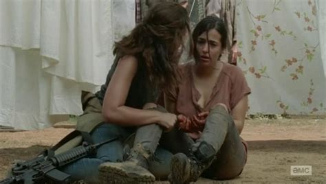 Naked Alanna Masterson In The Walking Dead