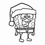 Spongebob Disegni Natale Colorare Babbo Natalizio Colorar Bello Cappellino sketch template