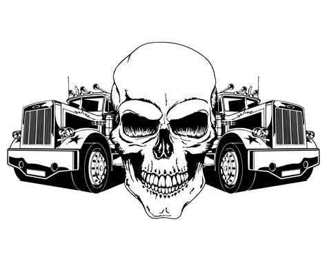truck svg semi truck svg truck driver svg skull head svg etsy