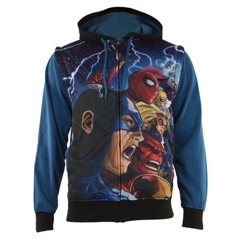 marvel heroes avx sublimated zip hoodie  removable sleeves walmartcom