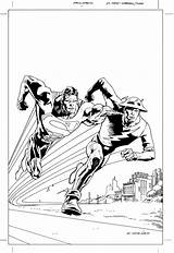 Flash Superman Dc Cover First Lineart Nowlan Kevin sketch template