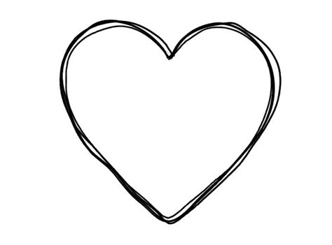 Black Heart Shape Line Art Sequence On White Stock Footage