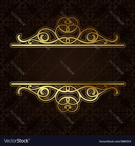 ornate gold border royalty  vector image vectorstock