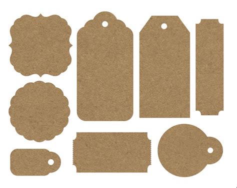 printable labels  crafts scrap paper gift tags kraft paper tags