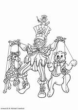 Coloring Pages Puppet Show Theater Colouring Color Clipart Theatre Puppets Drama Template Sheets sketch template