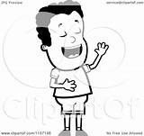 Cartoon Touching Boy Laughing Belly His Coloring Clipart Cory Thoman Outlined Vector 2021 sketch template