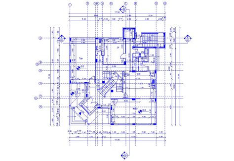 cad architecture house floor plan  working dimension dwg file cadbull