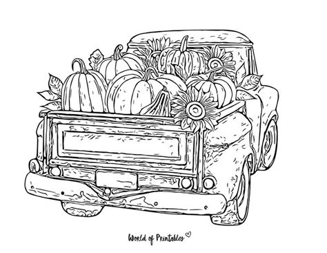 pick  truck thanksgiving coloring page  thanksgiving coloring