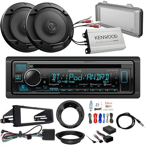 kenwood kdc bt  din bluetooth receiver   kenwood  car speakers  channel compact