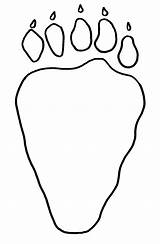 Bear Paw Print Clipart Grizzly Polar Clip Template Stencil Gruffalo Prints Stencils Footprint Foot Claw Cliparts Paws Grüffelo Baby Library sketch template