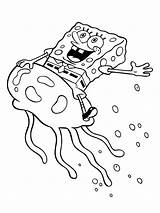 Spongebob Squarepants Jellyfish Esponja Krabs sketch template