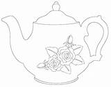 Teapot Stamps Teapots Printable Digi Pots Getdrawings Ak0 Birdscards Teteras Theepot Bordar sketch template