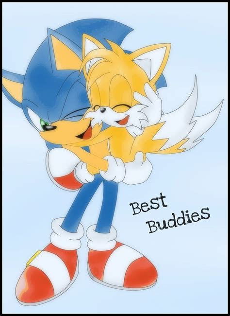 sonic the hedgehog and miles tails prower aw so cute sonic the hedgehog funny cartoon
